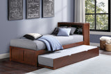 Rowe Dark Cherry Twin Bookcase Bed with Twin Trundle by Homelegance at Eve Furniture