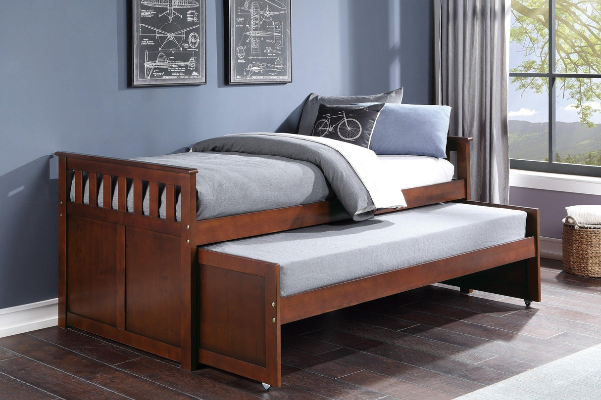 Rowe Dark Cherry Twin/Twin Bed by Homelegance at Eve Furniture