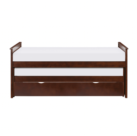 Rowe Dark Cherry Twin/Twin Bed with Twin Trundle by Homelegance at Eve Furniture