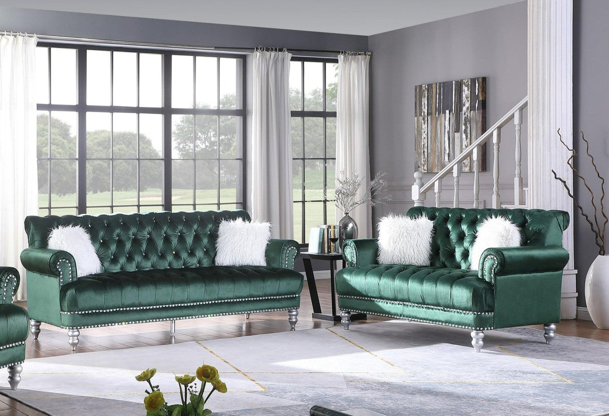 Royal Green Sofa & Loveseat by New Era Innovations at Eve Furniture