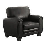 Rubin Black Faux Leather Chair by Homelegance at Eve Furniture