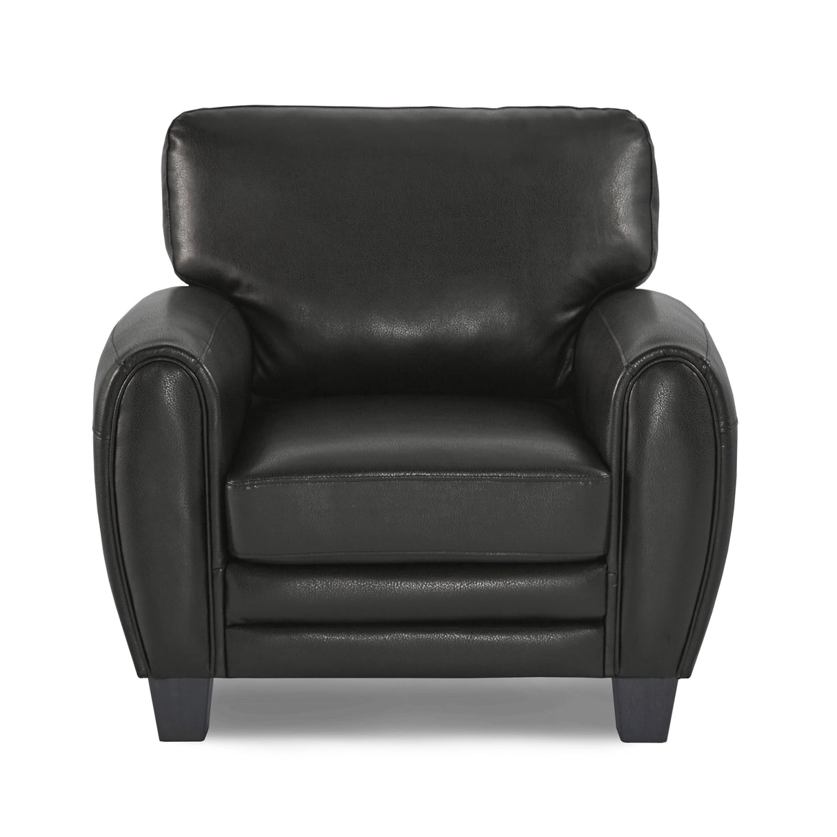 Rubin Black Faux Leather Chair by Homelegance at Eve Furniture