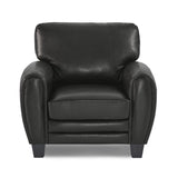 Rubin Black Faux Leather Chair by Homelegance at Eve Furniture