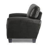Rubin Black Faux Leather Chair by Homelegance at Eve Furniture