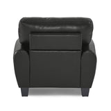 Rubin Black Faux Leather Chair by Homelegance at Eve Furniture