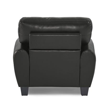 Rubin Black Faux Leather Chair by Homelegance at Eve Furniture