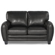 Rubin Black Faux Leather Loveseat by Homelegance at Eve Furniture