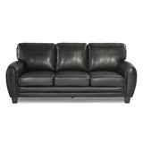 Rubin Black Faux Leather Sofa by Homelegance at Eve Furniture