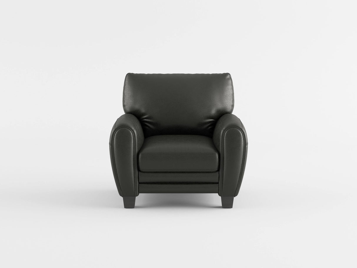 Rubin Dark Brown Faux Leather Chair by Homelegance at Eve Furniture