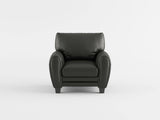 Rubin Dark Brown Faux Leather Chair by Homelegance at Eve Furniture