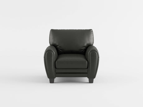 Rubin Dark Brown Faux Leather Chair by Homelegance at Eve Furniture