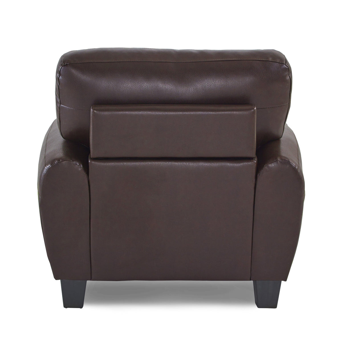 Rubin Dark Brown Faux Leather Chair by Homelegance at Eve Furniture