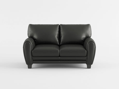 Rubin Dark Brown Faux Leather Loveseat by Homelegance at Eve Furniture