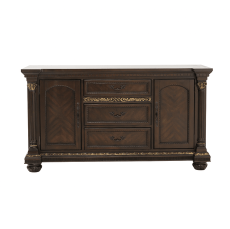 Russian Hill Warm Cherry Buffet by Homelegance at Eve Furniture