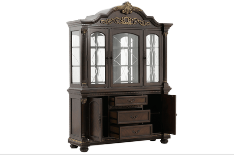 Russian Hill Warm Cherry Buffet & Hutch by Homelegance at Eve Furniture