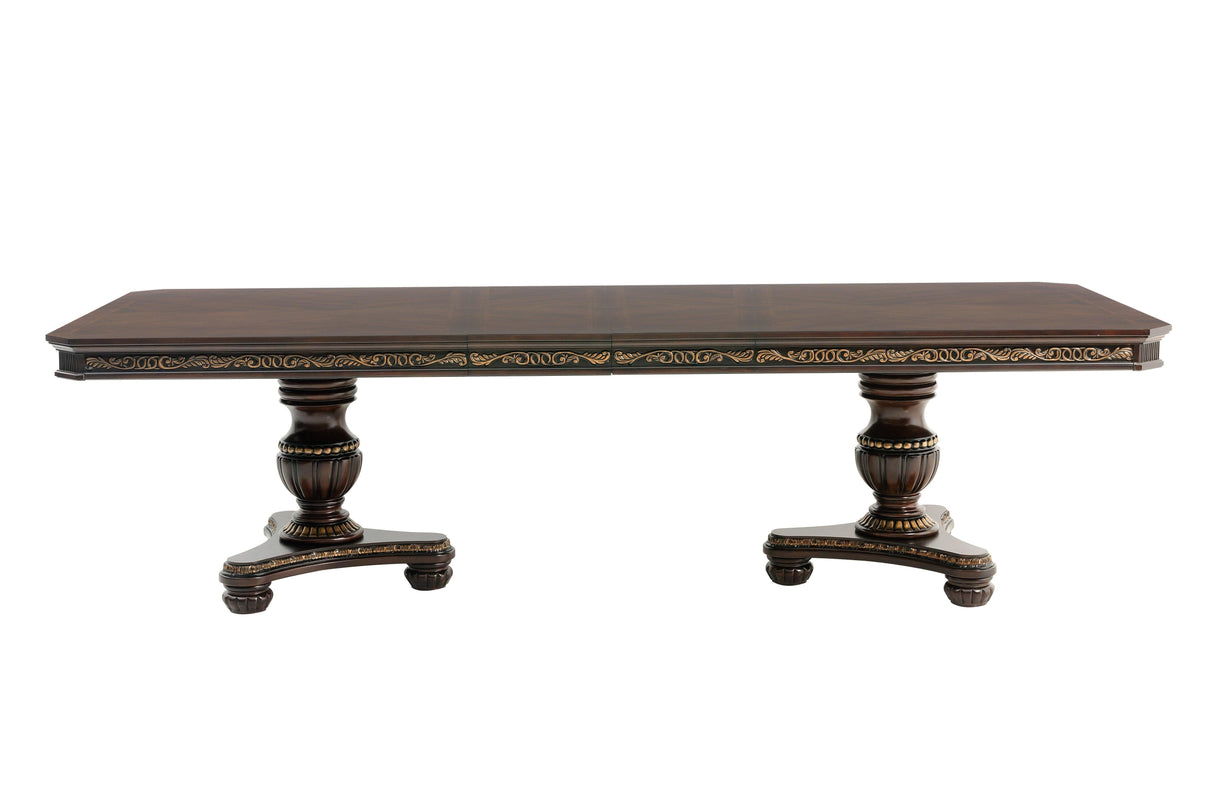 Russian Hill Warm Cherry Extendable Dining Set by Homelegance at Eve Furniture