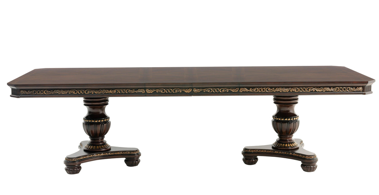 Russian Hill Warm Cherry Extendable Dining Table by Homelegance at Eve Furniture