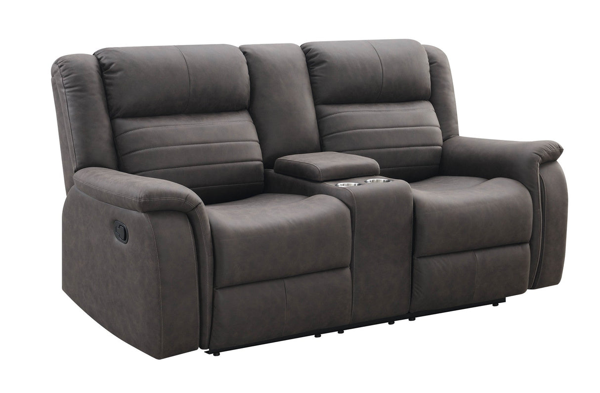 Max Brown 3-Piece Reclining Living Room Set