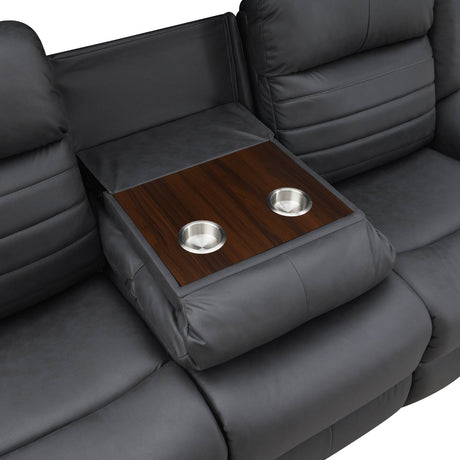 Max Grey 3-Piece Reclining Living Room Set