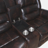 Houston Brown 3-Piece Reclining Living Room Set - Eve Furniture