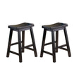 Saddleback Black Counter Height Stool, Set of 2 by Homelegance at Eve Furniture
