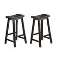 Saddleback Black Pub Height Stool, RTA, Set of 2 by Homelegance at Eve Furniture