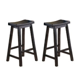 Saddleback Black Pub Height Stool, RTA, Set of 2 by Homelegance at Eve Furniture