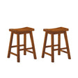 Saddleback Oak Counter Height Stool, Set of 2 by Homelegance at Eve Furniture