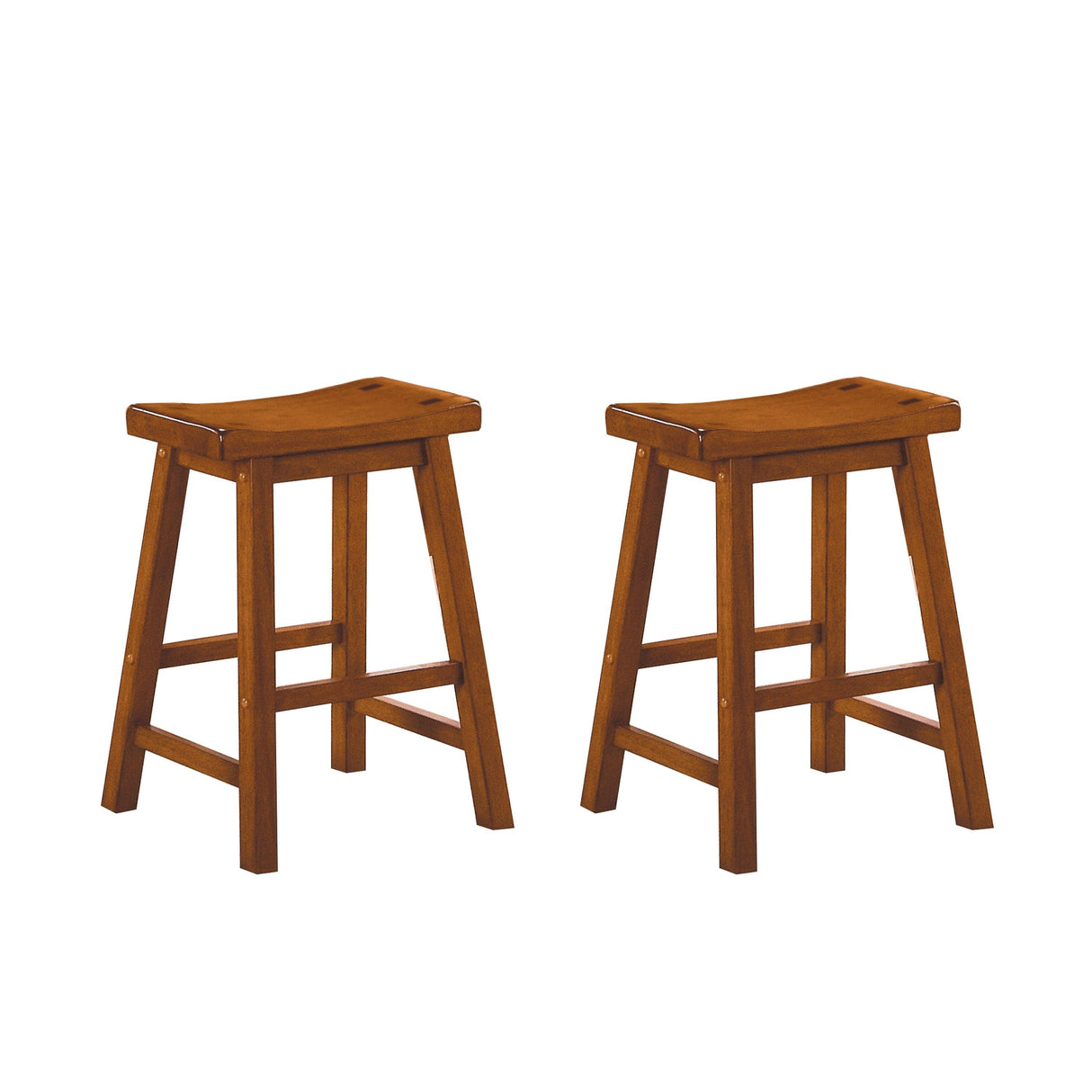 Saddleback Oak Counter Height Stool, Set of 2 by Homelegance at Eve Furniture