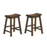 Saddleback Warm Cherry Counter Height Stool, Set of 2 by Homelegance at Eve Furniture