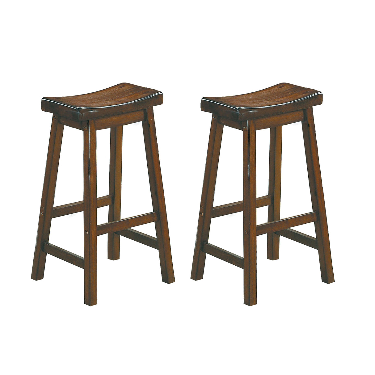 Saddleback Warm Cherry Pub Height Stool, RTA, Set of 2 by Homelegance at Eve Furniture