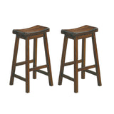 Saddleback Warm Cherry Pub Height Stool, RTA, Set of 2 by Homelegance at Eve Furniture