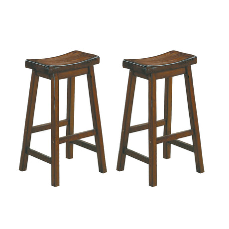 Saddleback Warm Cherry Pub Height Stool, RTA, Set of 2 by Homelegance at Eve Furniture
