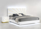 Safa Led White Platform Bedroom Set by New Era Innovations at Eve Furniture