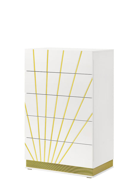 Safa Led White Platform Bedroom Set by New Era Innovations at Eve Furniture