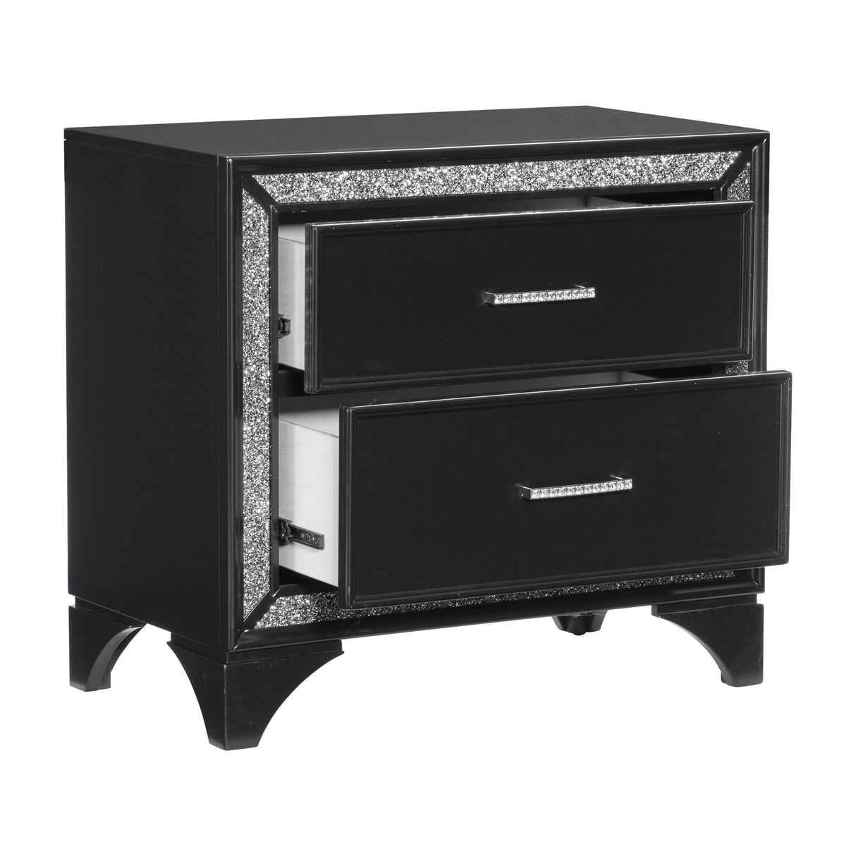 Salon Black Nightstand by Homelegance at Eve Furniture