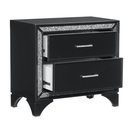Salon Black Nightstand by Homelegance at Eve Furniture