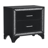 Salon Black Nightstand by Homelegance at Eve Furniture
