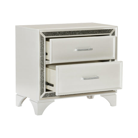 Salon White Nightstand by Homelegance at Eve Furniture