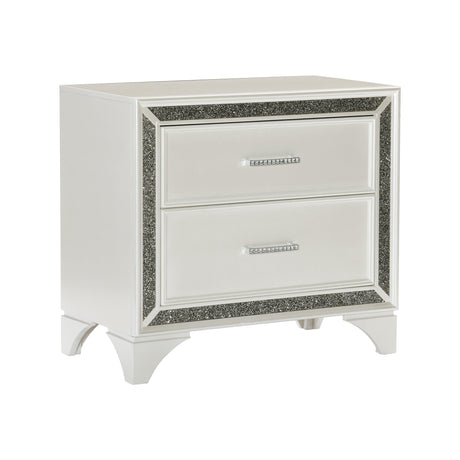 Salon White Nightstand by Homelegance at Eve Furniture