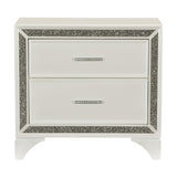 Salon White Nightstand by Homelegance at Eve Furniture