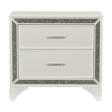 Salon White Nightstand by Homelegance at Eve Furniture