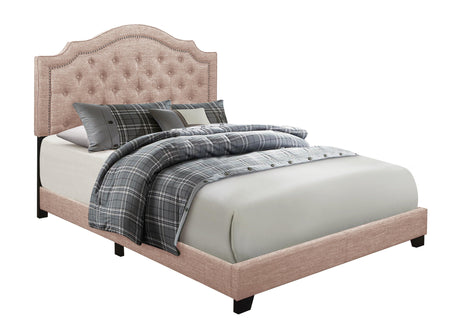 Sandy Beige Full Upholstered Bed by Homelegance at Eve Furniture