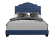 Sandy Blue King Upholstered Bed by Homelegance at Eve Furniture
