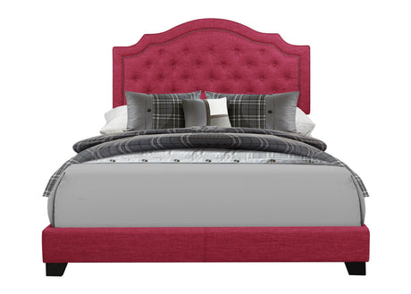 Sandy Pink King Upholstered Bed by Homelegance at Eve Furniture
