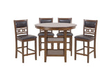 Savor Brown 5-Piece Counter Height Set by Homelegance at Eve Furniture