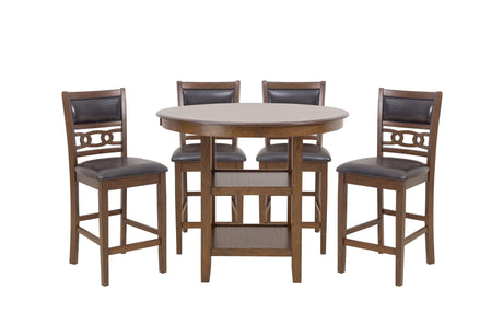 Savor Brown 5-Piece Counter Height Set by Homelegance at Eve Furniture