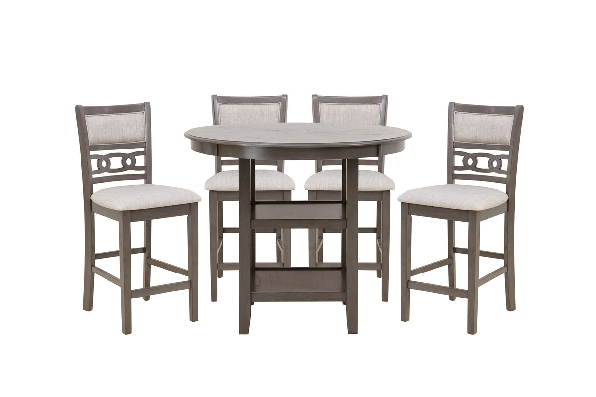Savor Gray 5-Piece Counter Height Set by Homelegance at Eve Furniture