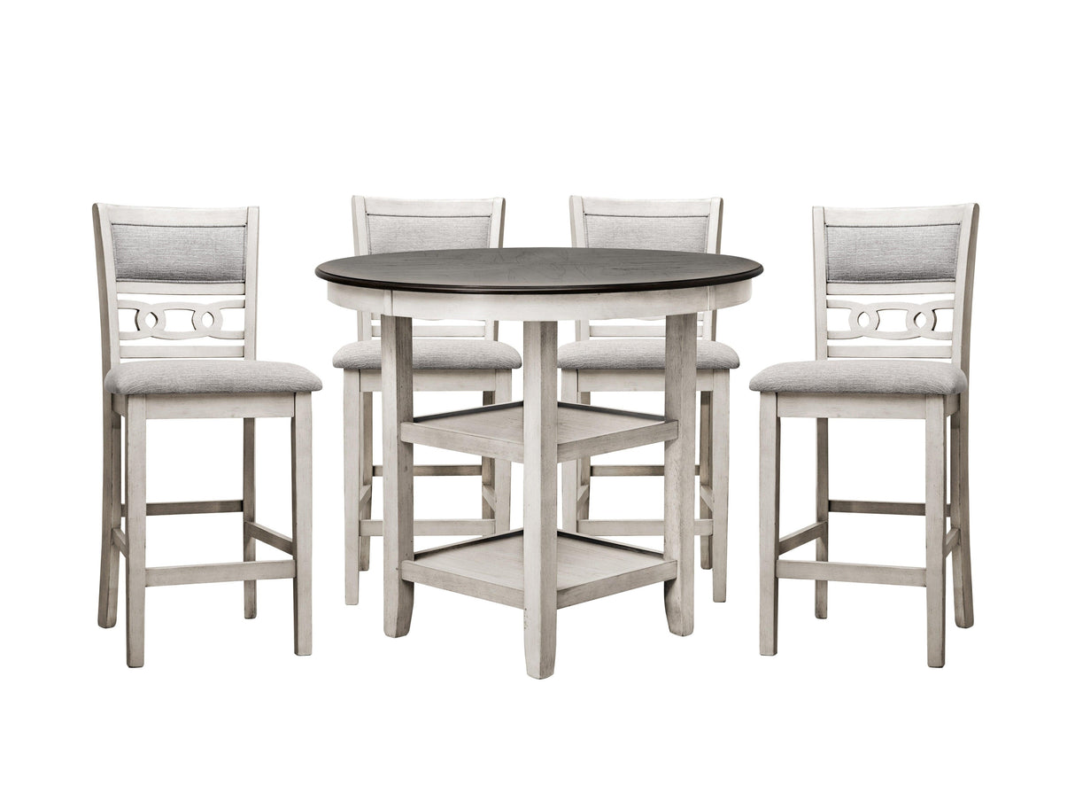 Savor White 5-Piece Counter Height Set by Homelegance at Eve Furniture