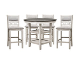 Savor White 5-Piece Counter Height Set by Homelegance at Eve Furniture